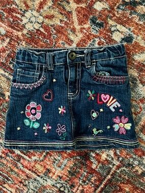 Vintage Embroidered Children’s Place Denim Skort